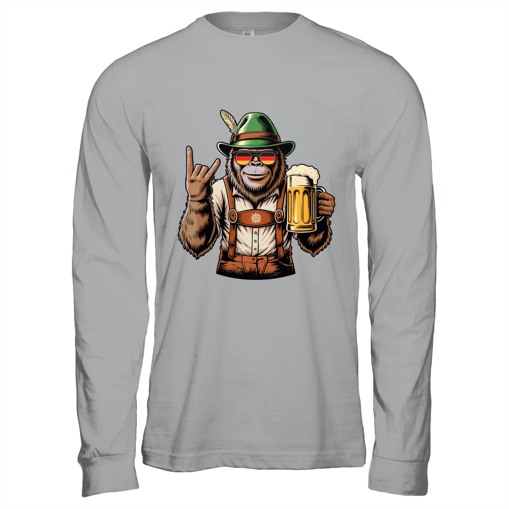 German Bigfoot Sasquatch Beer Lederhose Funny Oktoberfest Shirt & Hoodie | teecentury