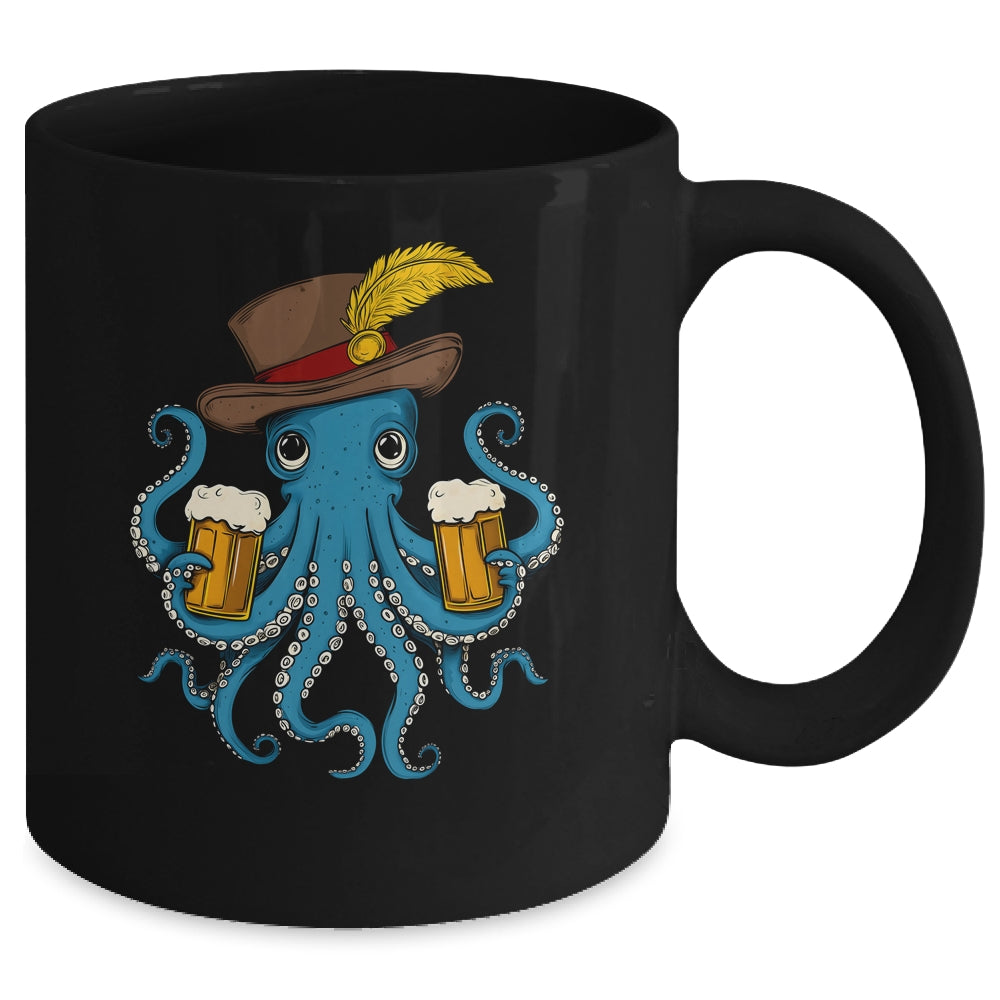 German Octopus Oktoberfest Funny Bavarian Festival Men Women Mug | teecentury
