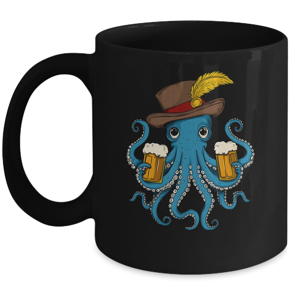 German Octopus Oktoberfest Funny Bavarian Festival Men Women Mug | teecentury