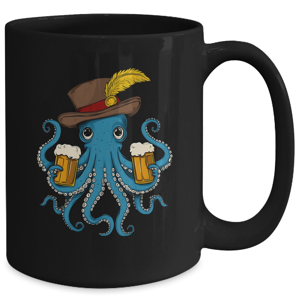 German Octopus Oktoberfest Funny Bavarian Festival Men Women Mug | teecentury