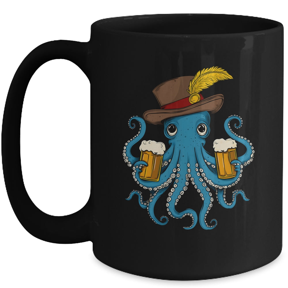 German Octopus Oktoberfest Funny Bavarian Festival Men Women Mug | teecentury
