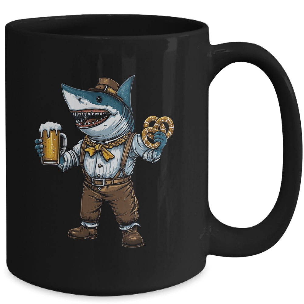 German Oktoberfest Shark Costume Funny Bavarian Men Women Mug | teecentury