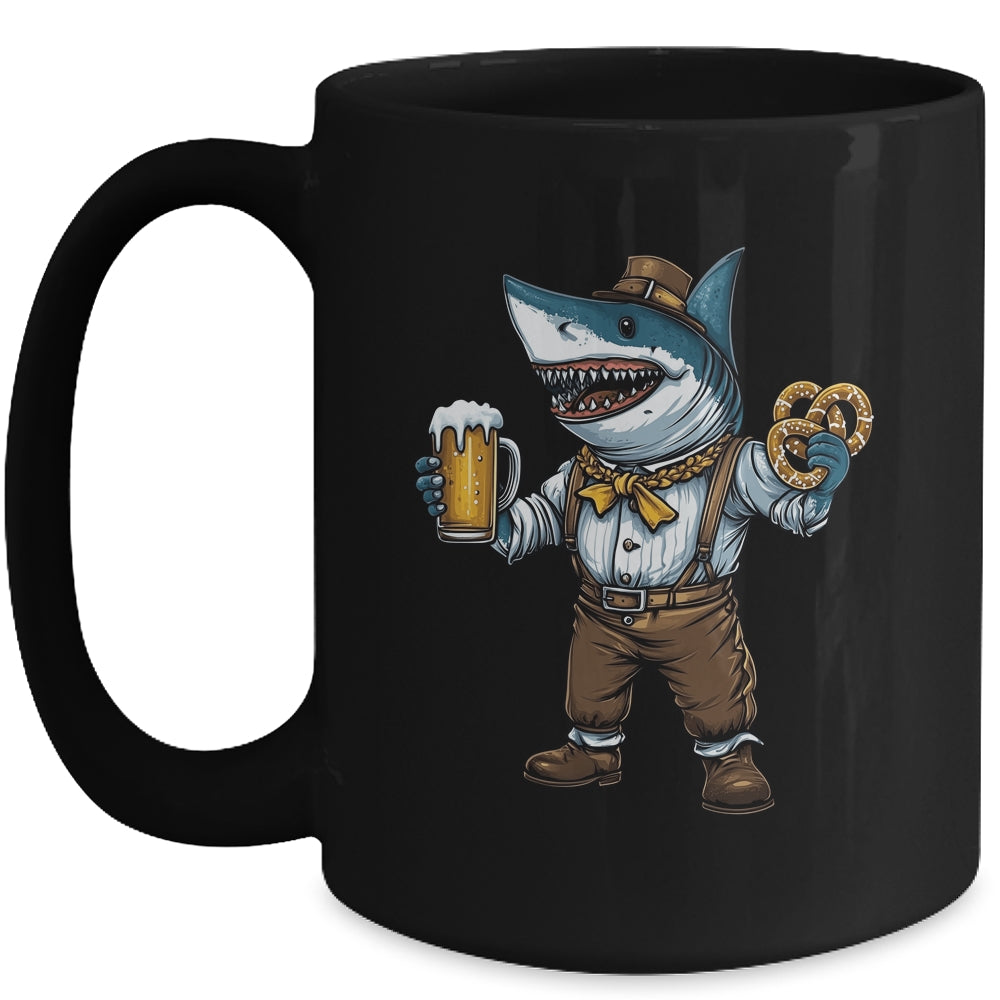 German Oktoberfest Shark Costume Funny Bavarian Men Women Mug | teecentury