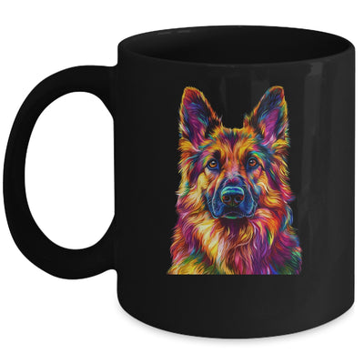German Shepherd Dog Colorful Face Dog Lover Men Women Mug | teecentury