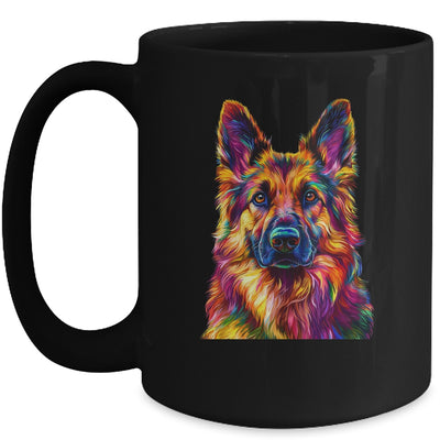 German Shepherd Dog Colorful Face Dog Lover Men Women Mug | teecentury