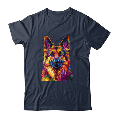 German Shepherd Dog Colorful Face Dog Lover Men Women Shirt & Tank Top | teecentury