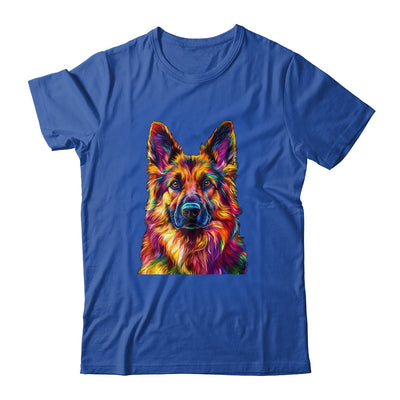 German Shepherd Dog Colorful Face Dog Lover Men Women Shirt & Tank Top | teecentury