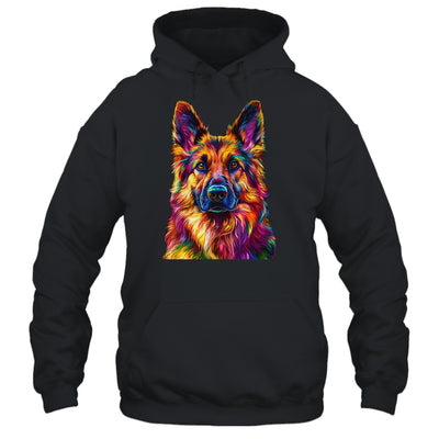 German Shepherd Dog Colorful Face Dog Lover Men Women Shirt & Tank Top | teecentury