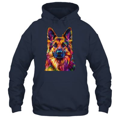 German Shepherd Dog Colorful Face Dog Lover Men Women Shirt & Tank Top | teecentury