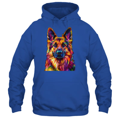 German Shepherd Dog Colorful Face Dog Lover Men Women Shirt & Tank Top | teecentury