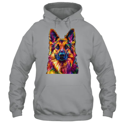 German Shepherd Dog Colorful Face Dog Lover Men Women Shirt & Tank Top | teecentury