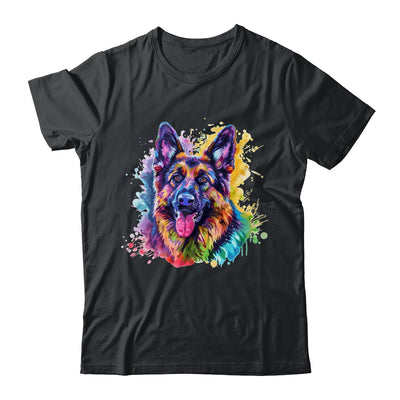 German Shepherd Mom Lover Puppy Dog Watercolor Tie Dye Painting Shirt & Tank Top | teecentury