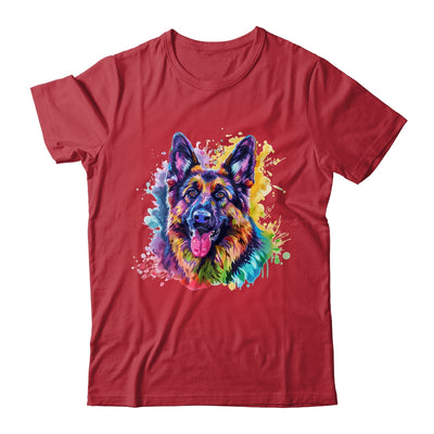 German Shepherd Mom Lover Puppy Dog Watercolor Tie Dye Painting Shirt & Tank Top | teecentury