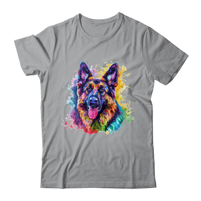 German Shepherd Mom Lover Puppy Dog Watercolor Tie Dye Painting Shirt & Tank Top | teecentury