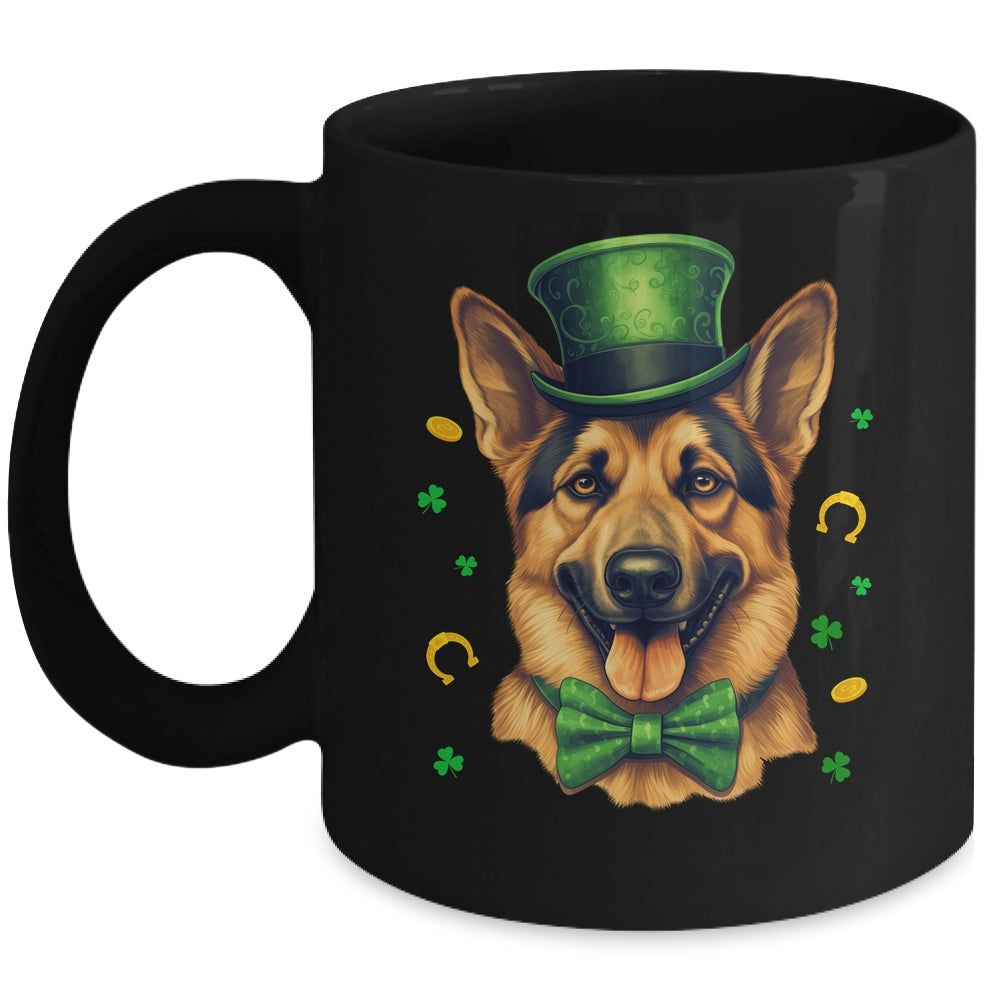 German Shepherd St Patricks Day Leprechaun Shamrock Irish Mug | teecentury