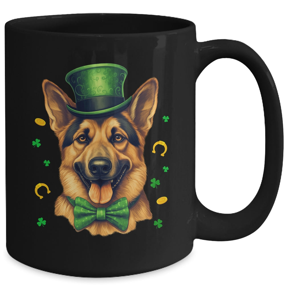German Shepherd St Patricks Day Leprechaun Shamrock Irish Mug | teecentury