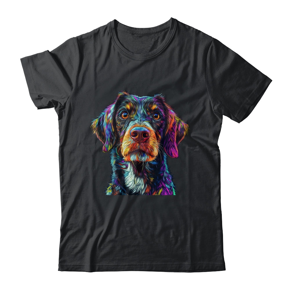 German Shorthaired Pointer Dog Colorful Face Dog Lover Men Women Shirt & Tank Top | teecentury