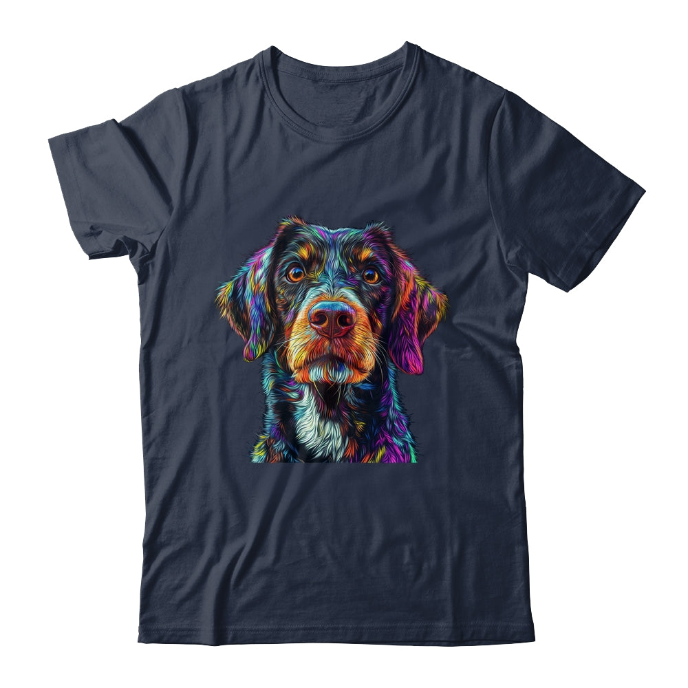 German Shorthaired Pointer Dog Colorful Face Dog Lover Men Women Shirt & Tank Top | teecentury