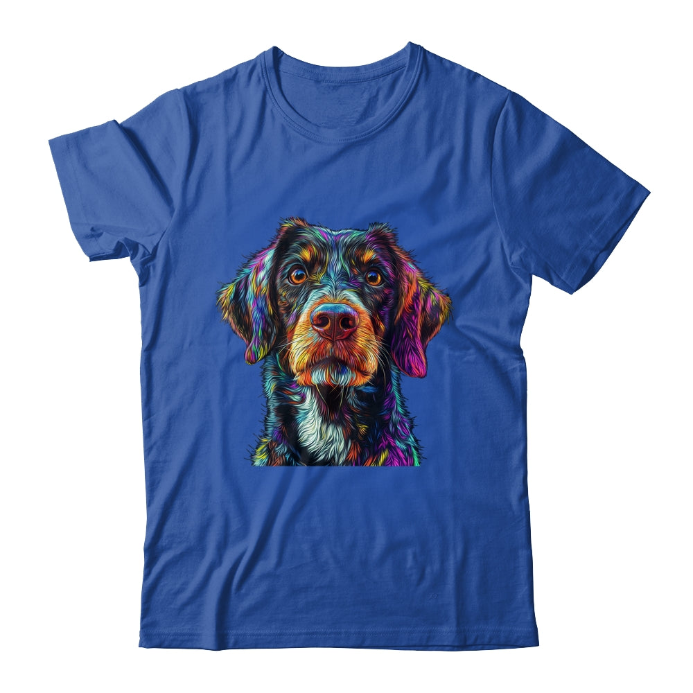 German Shorthaired Pointer Dog Colorful Face Dog Lover Men Women Shirt & Tank Top | teecentury