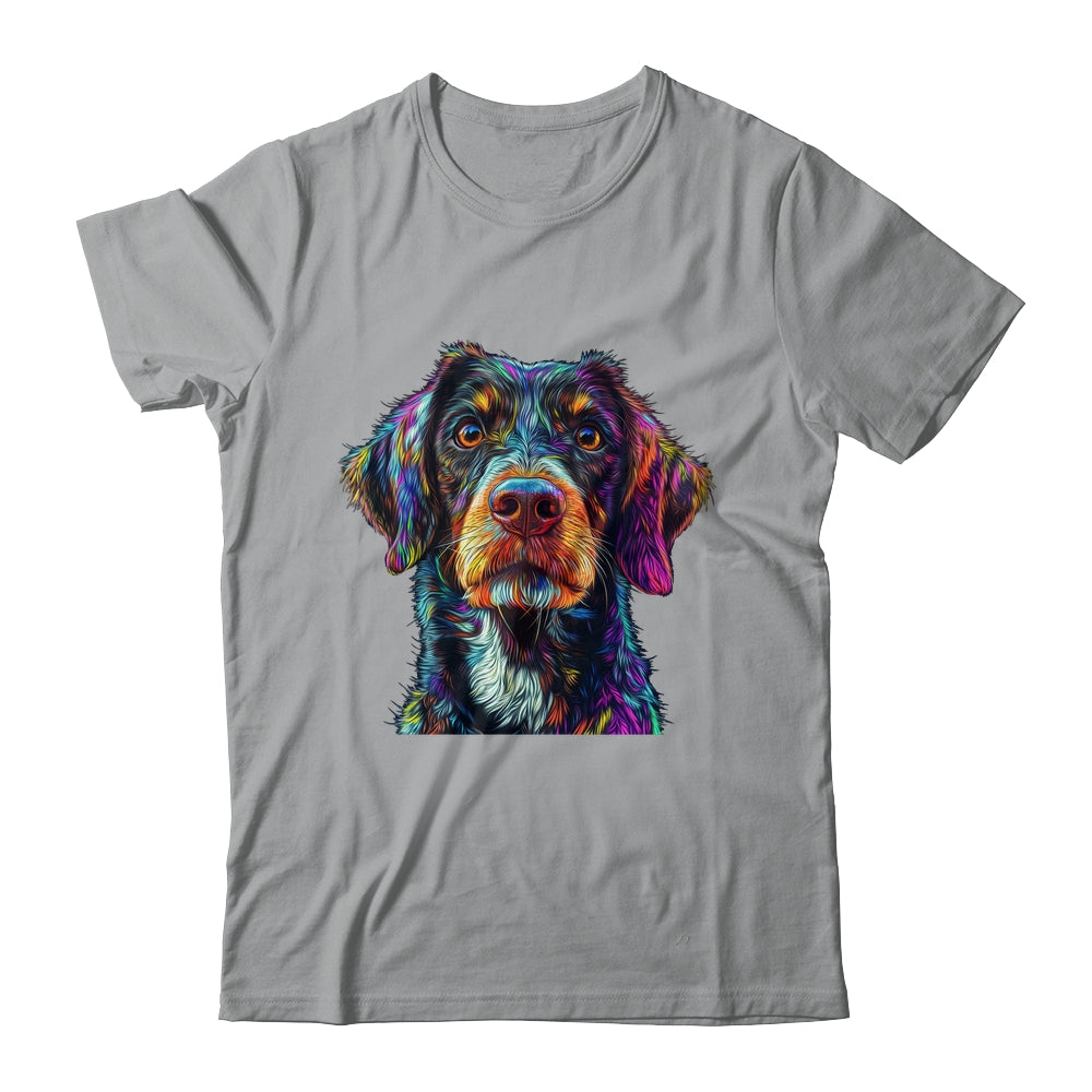 German Shorthaired Pointer Dog Colorful Face Dog Lover Men Women Shirt & Tank Top | teecentury