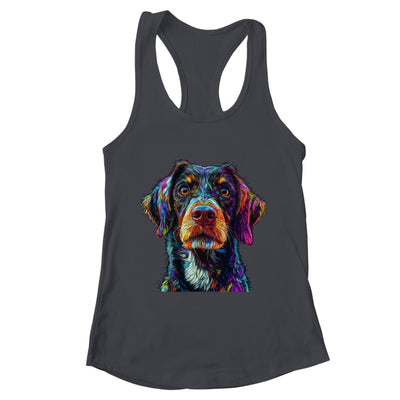 German Shorthaired Pointer Dog Colorful Face Dog Lover Men Women Shirt & Tank Top | teecentury