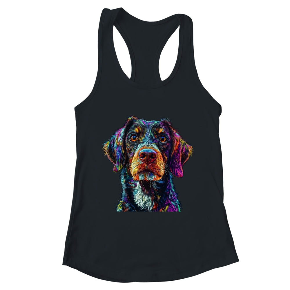 German Shorthaired Pointer Dog Colorful Face Dog Lover Men Women Shirt & Tank Top | teecentury