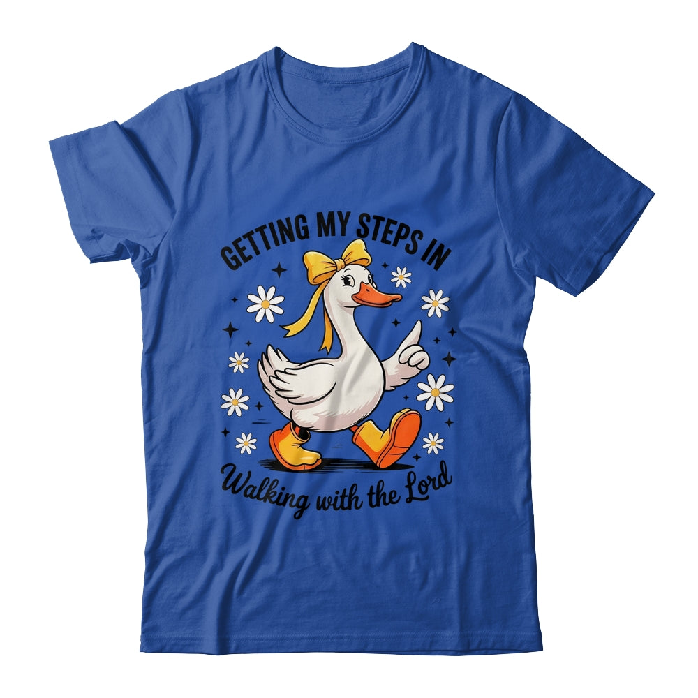 Getting My Steps In Walking With The Lord Christian Goose Shirt & Hoodie | teecentury