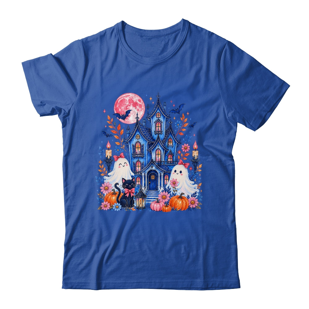 Ghose House Brushstroke Halloween Spooky Season Floral Fall Shirt & Hoodie | teecentury