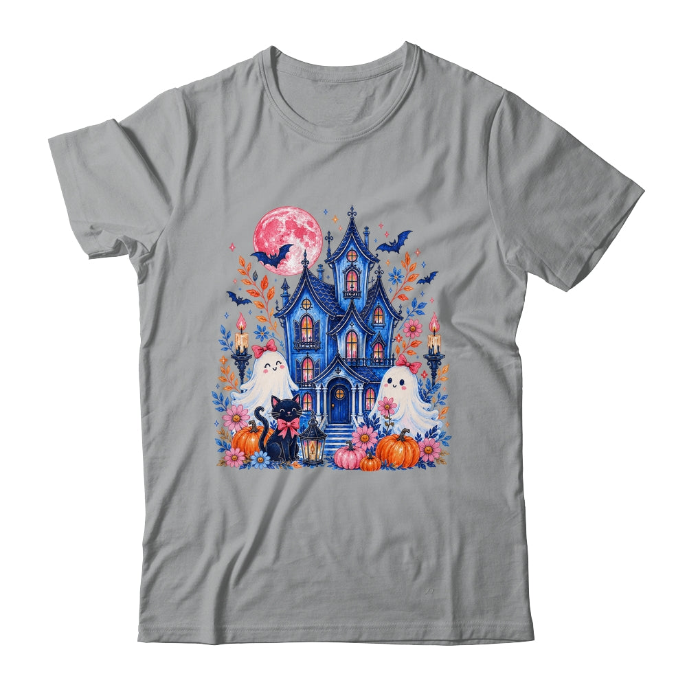 Ghose House Brushstroke Halloween Spooky Season Floral Fall Shirt & Hoodie | teecentury