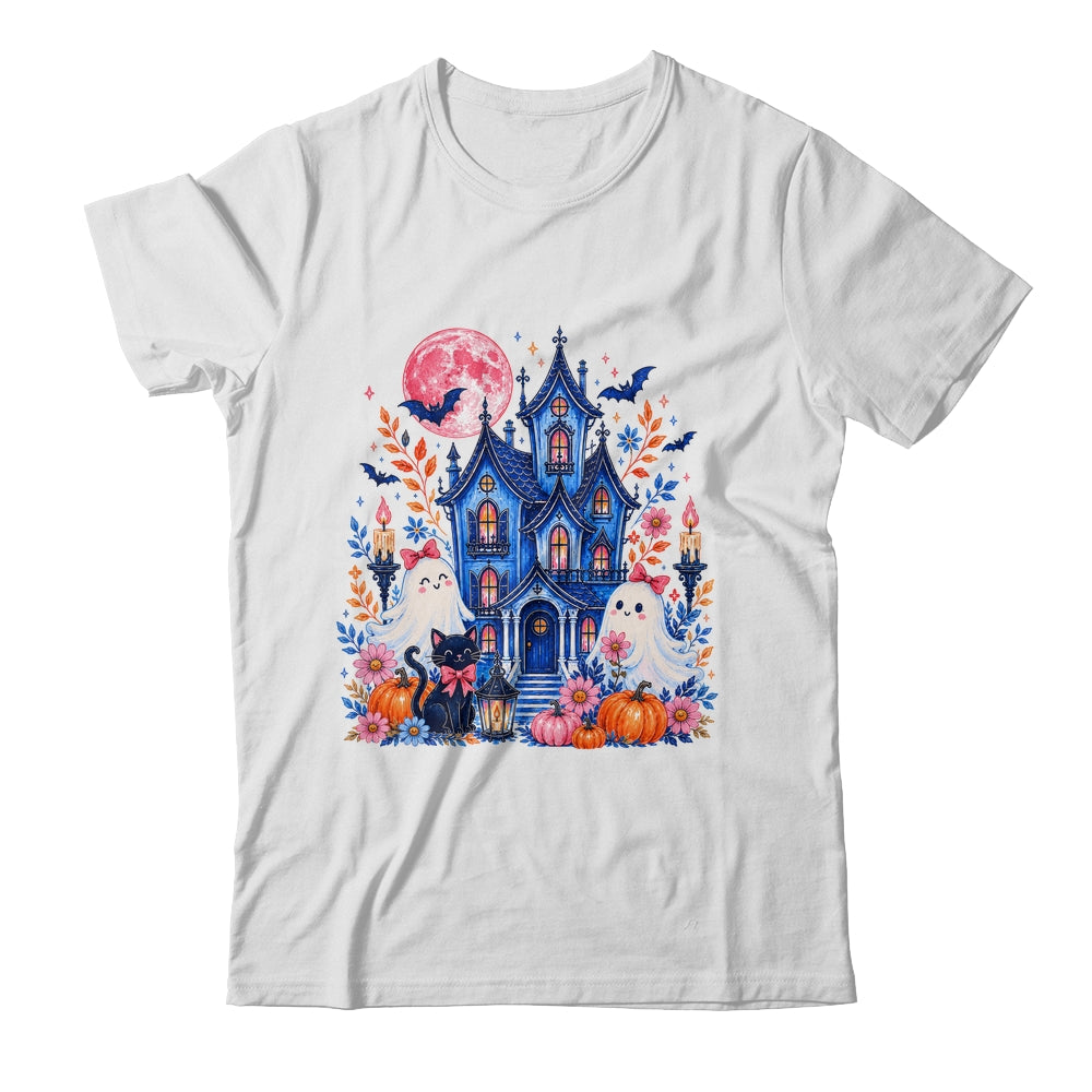 Ghose House Brushstroke Halloween Spooky Season Floral Fall Shirt & Hoodie | teecentury