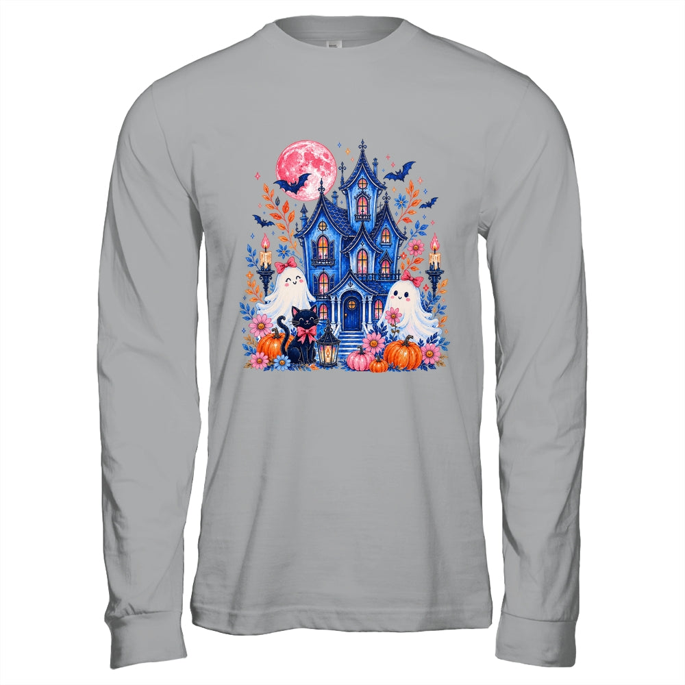 Ghose House Brushstroke Halloween Spooky Season Floral Fall Shirt & Hoodie | teecentury