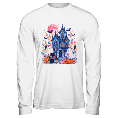 Ghose House Brushstroke Halloween Spooky Season Floral Fall Shirt & Hoodie | teecentury