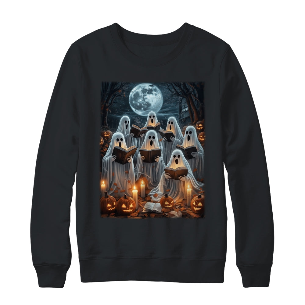 Ghost Book Reading Halloween Teachers Books Lover Women Men Shirt & Sweatshirt | teecentury