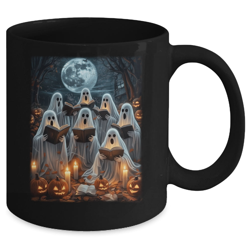 Ghost Book Reading Halloween Teachers Books Lover Women Men Mug | teecentury