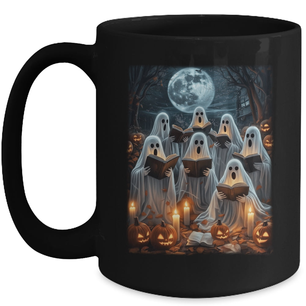 Ghost Book Reading Halloween Teachers Books Lover Women Men Mug | teecentury
