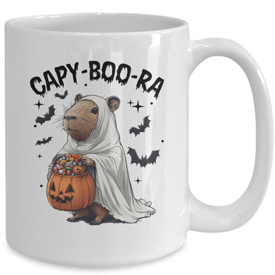 Ghost Capybara And Pumpkin Funny Halloween Kids Women Men Mug | teecentury