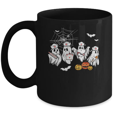 Ghost Nurses Halloween Crew Funny Costume Scrub Top Women Mug | teecentury