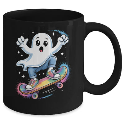 Ghost On Skateboard Funny Halloween Costume Skateboarding Mug | teecentury