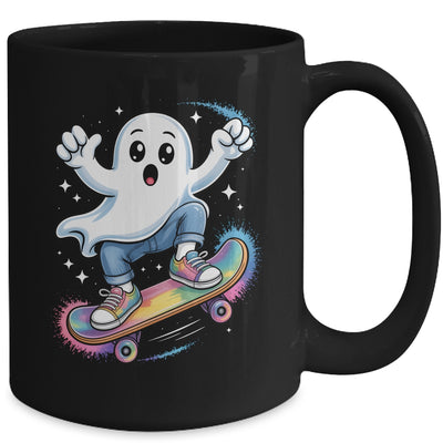 Ghost On Skateboard Funny Halloween Costume Skateboarding Mug | teecentury