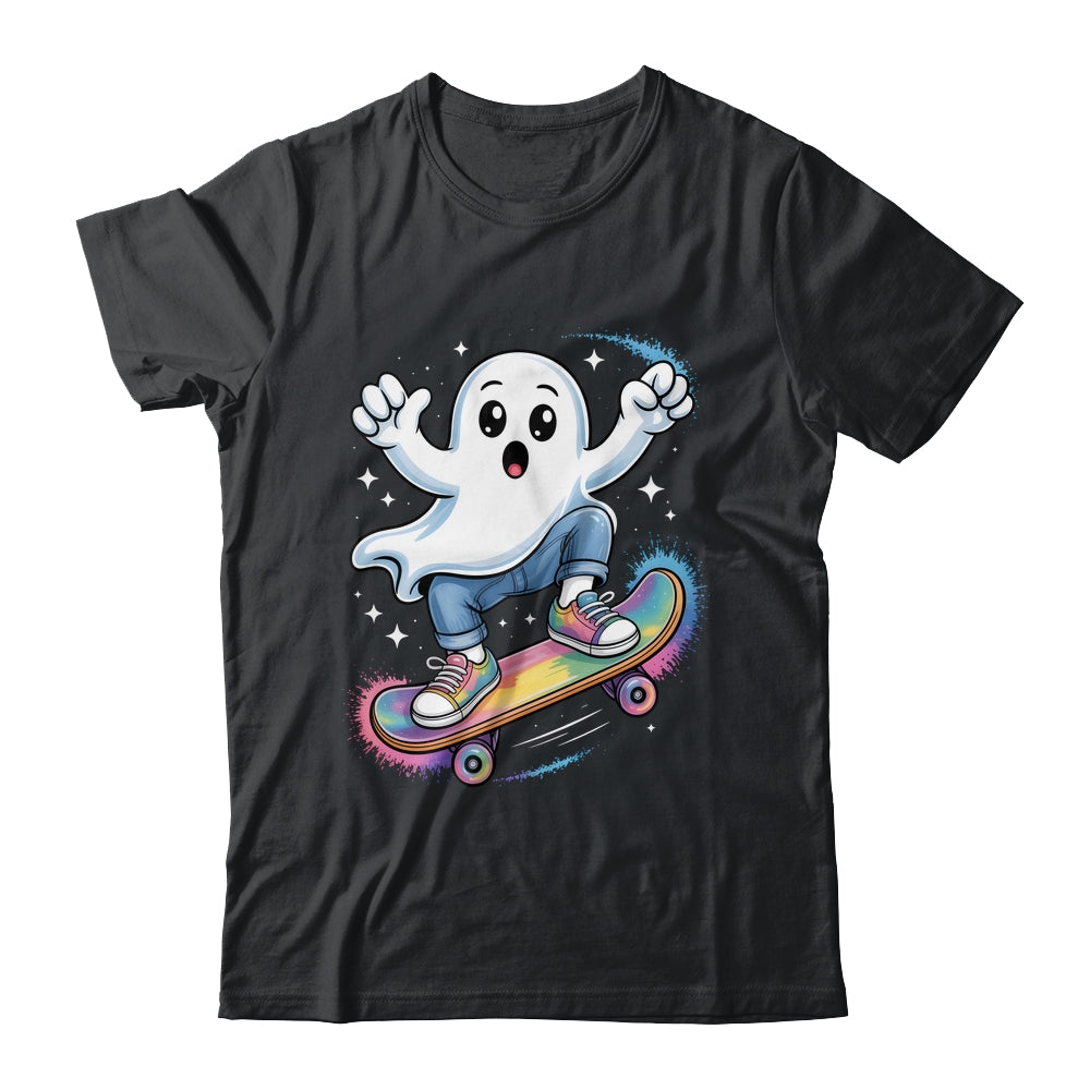Ghost On Skateboard Funny Halloween Costume Skateboarding Shirt & Sweatshirt | teecentury