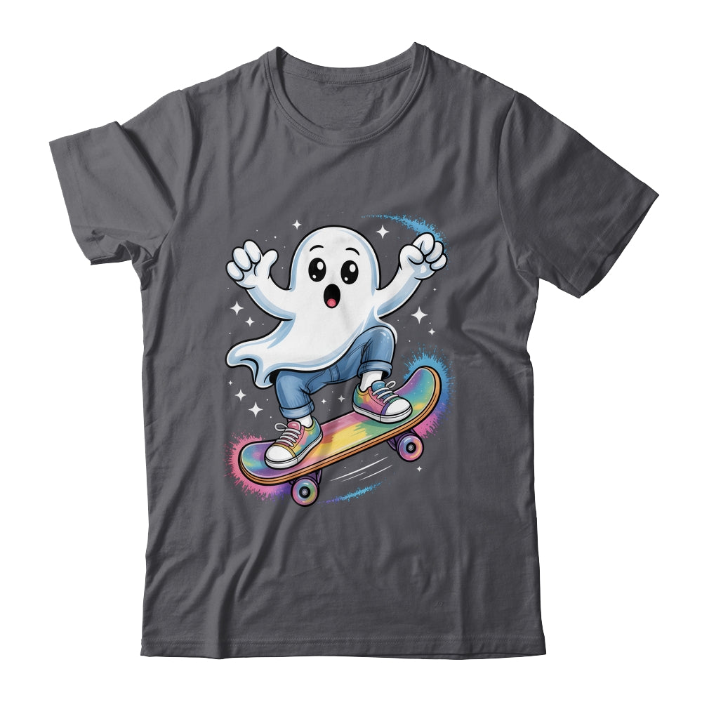 Ghost On Skateboard Funny Halloween Costume Skateboarding Shirt & Sweatshirt | teecentury