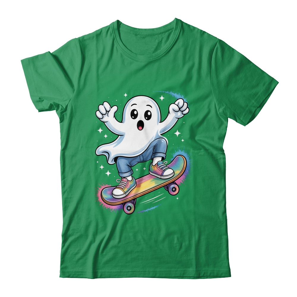 Ghost On Skateboard Funny Halloween Costume Skateboarding Shirt & Sweatshirt | teecentury