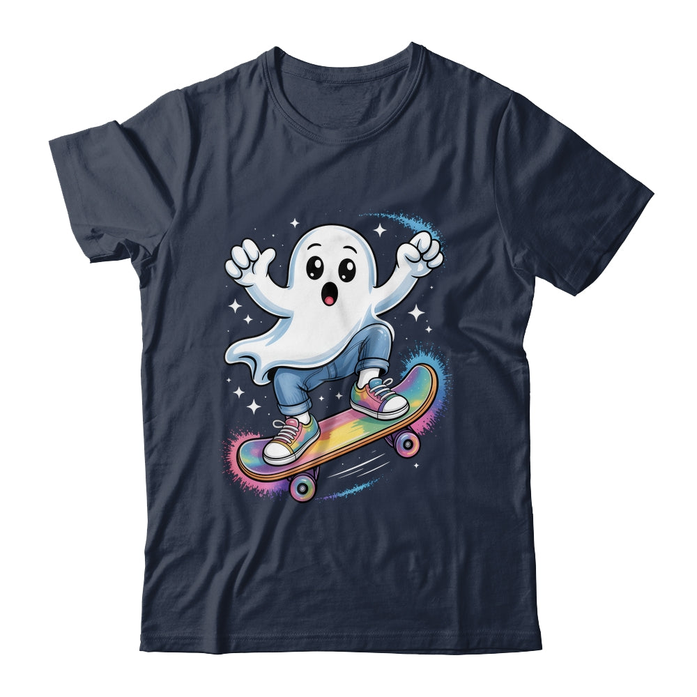 Ghost On Skateboard Funny Halloween Costume Skateboarding Shirt & Sweatshirt | teecentury