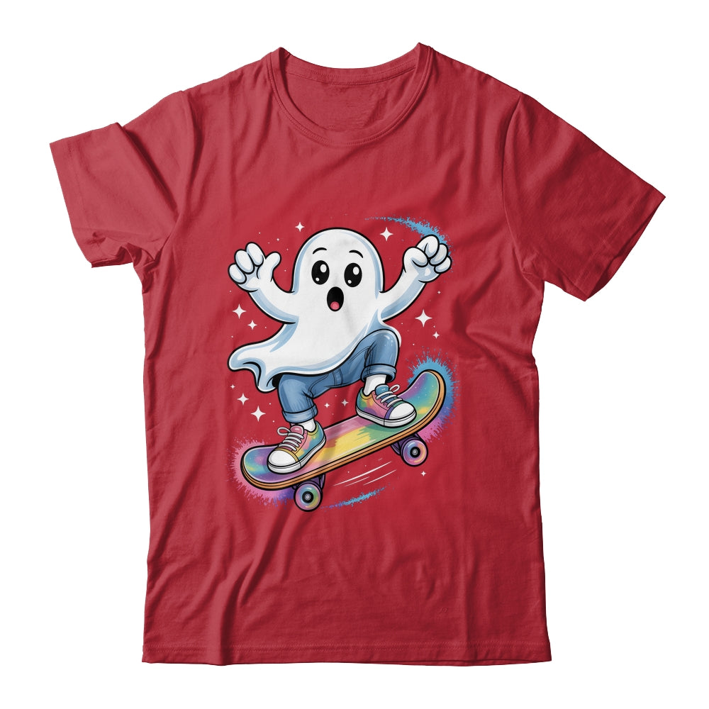 Ghost On Skateboard Funny Halloween Costume Skateboarding Shirt & Sweatshirt | teecentury