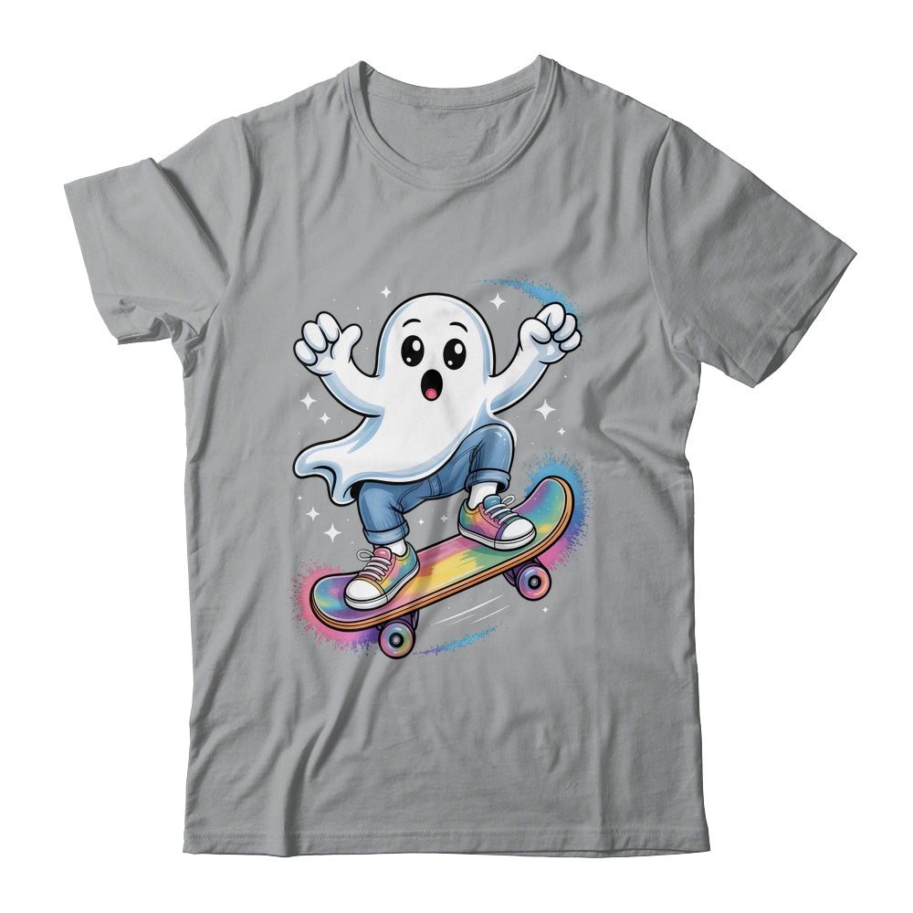 Ghost On Skateboard Funny Halloween Costume Skateboarding Shirt & Sweatshirt | teecentury