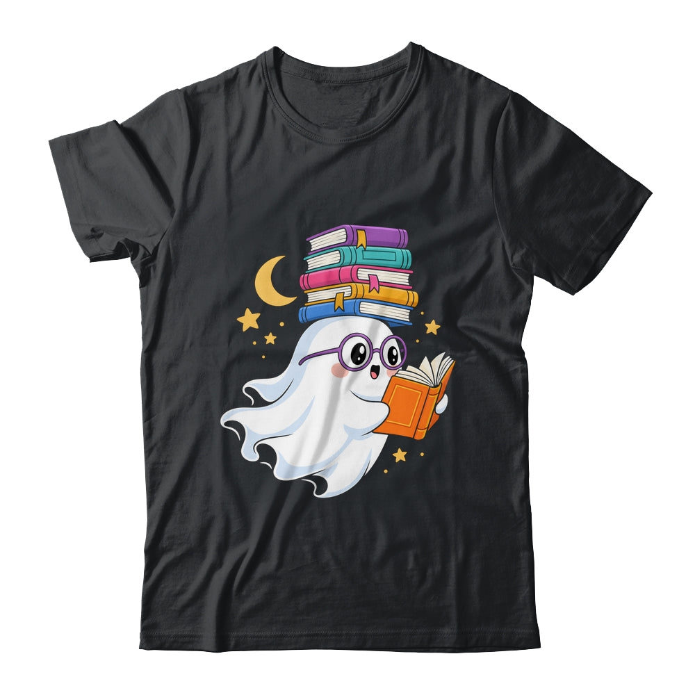 Ghost Reading Books Halloween Library Teacher Bookworm Shirt & Sweatshirt | teecentury