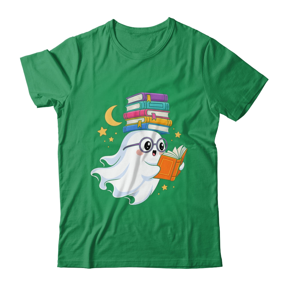 Ghost Reading Books Halloween Library Teacher Bookworm Shirt & Sweatshirt | teecentury