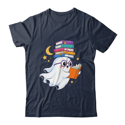 Ghost Reading Books Halloween Library Teacher Bookworm Shirt & Sweatshirt | teecentury