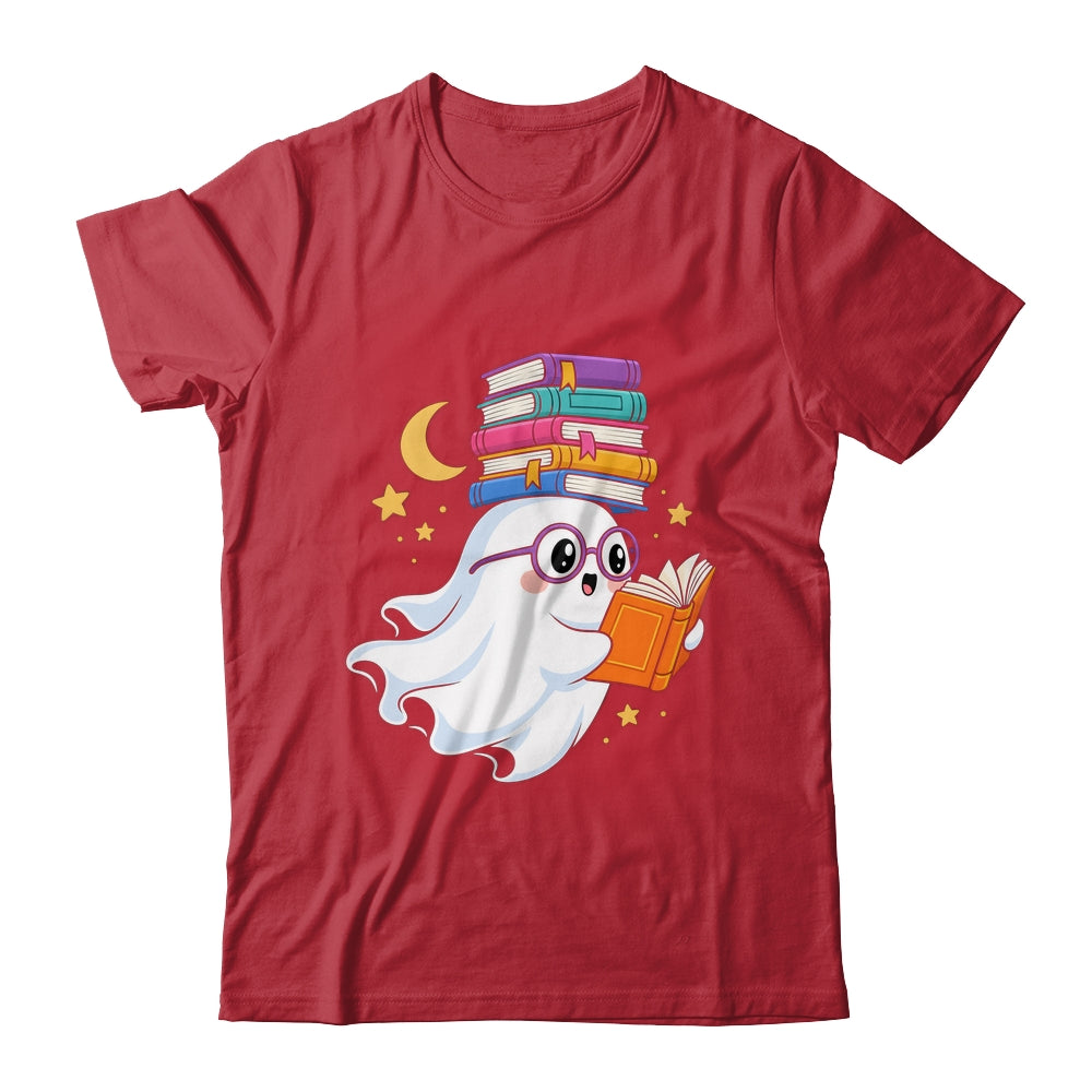 Ghost Reading Books Halloween Library Teacher Bookworm Shirt & Sweatshirt | teecentury