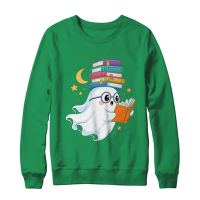 Ghost Reading Books Halloween Library Teacher Bookworm Shirt & Sweatshirt | teecentury